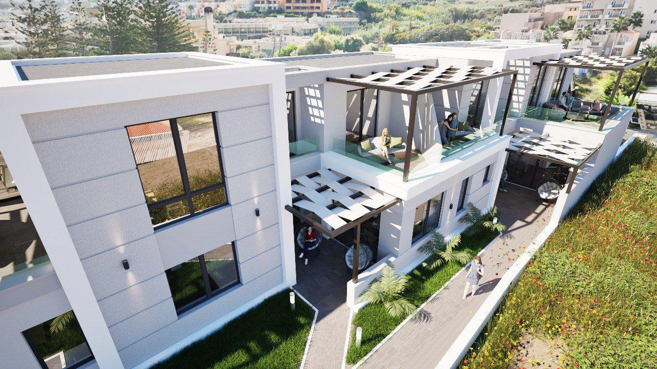 Apartments in a modern residential complex in Crete, Greece