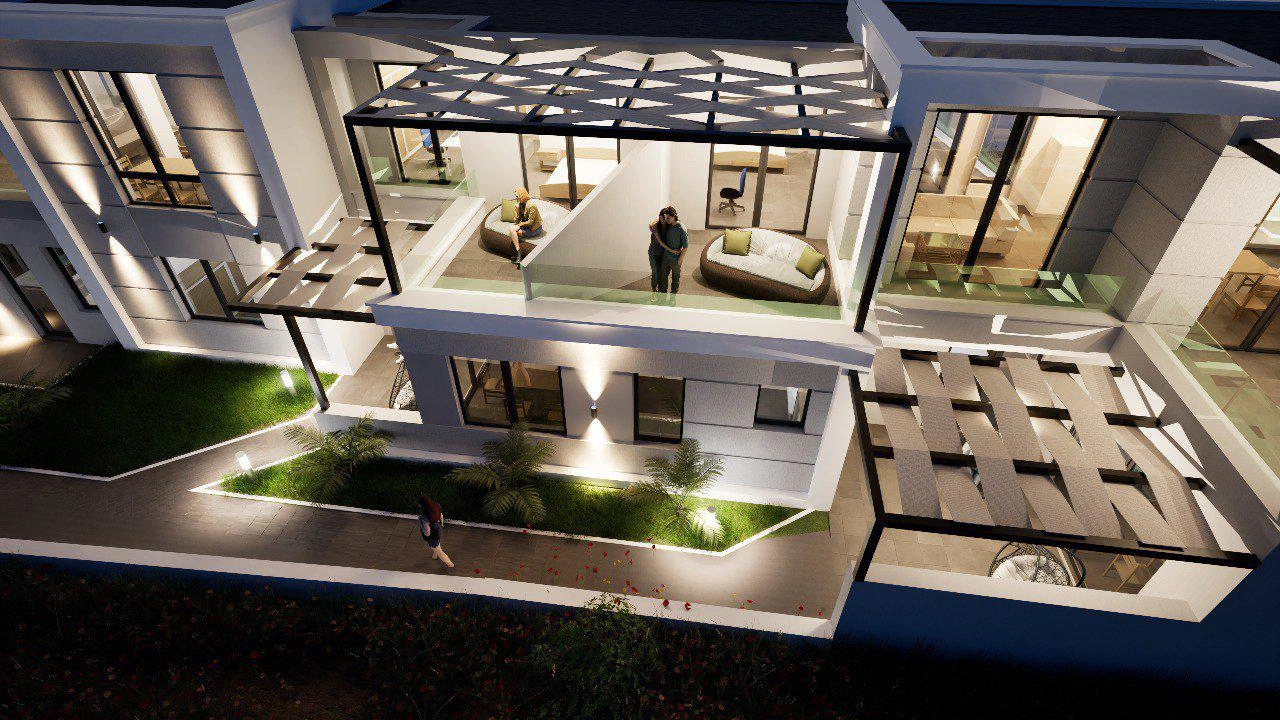 Apartments in a modern residential complex in Crete, Greece