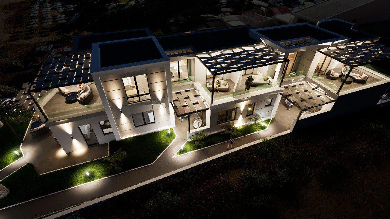 Apartments in a modern residential complex in Crete, Greece