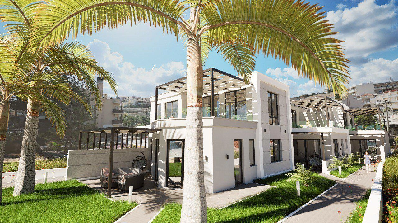 Apartments in a modern residential complex in Crete, Greece