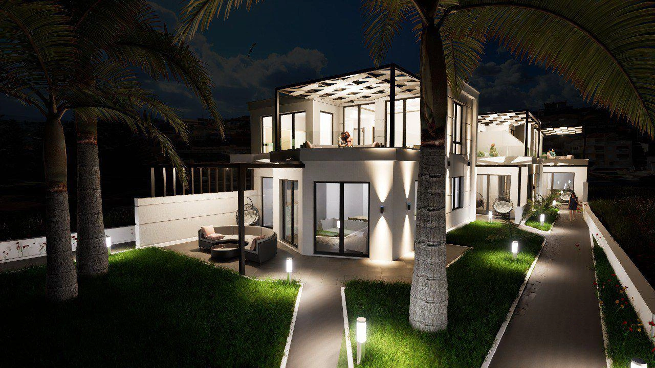 Apartments in a modern residential complex in Crete, Greece