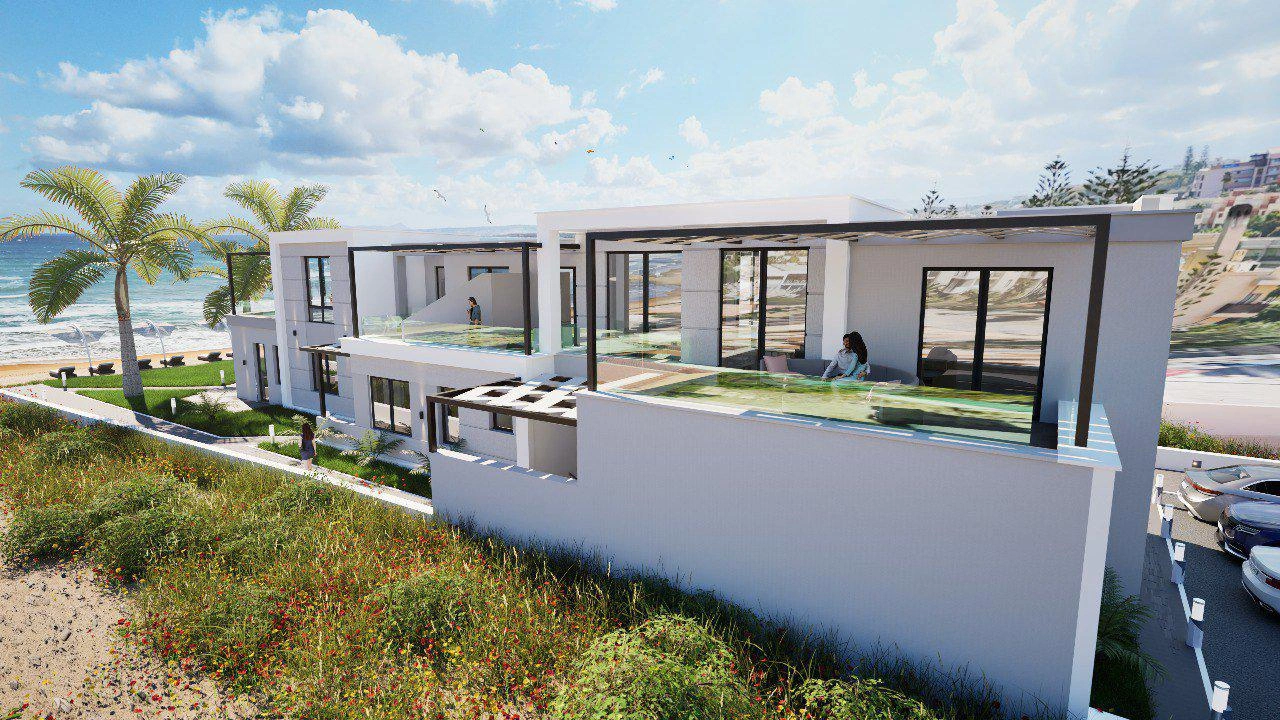 Apartments in a modern residential complex in Crete, Greece