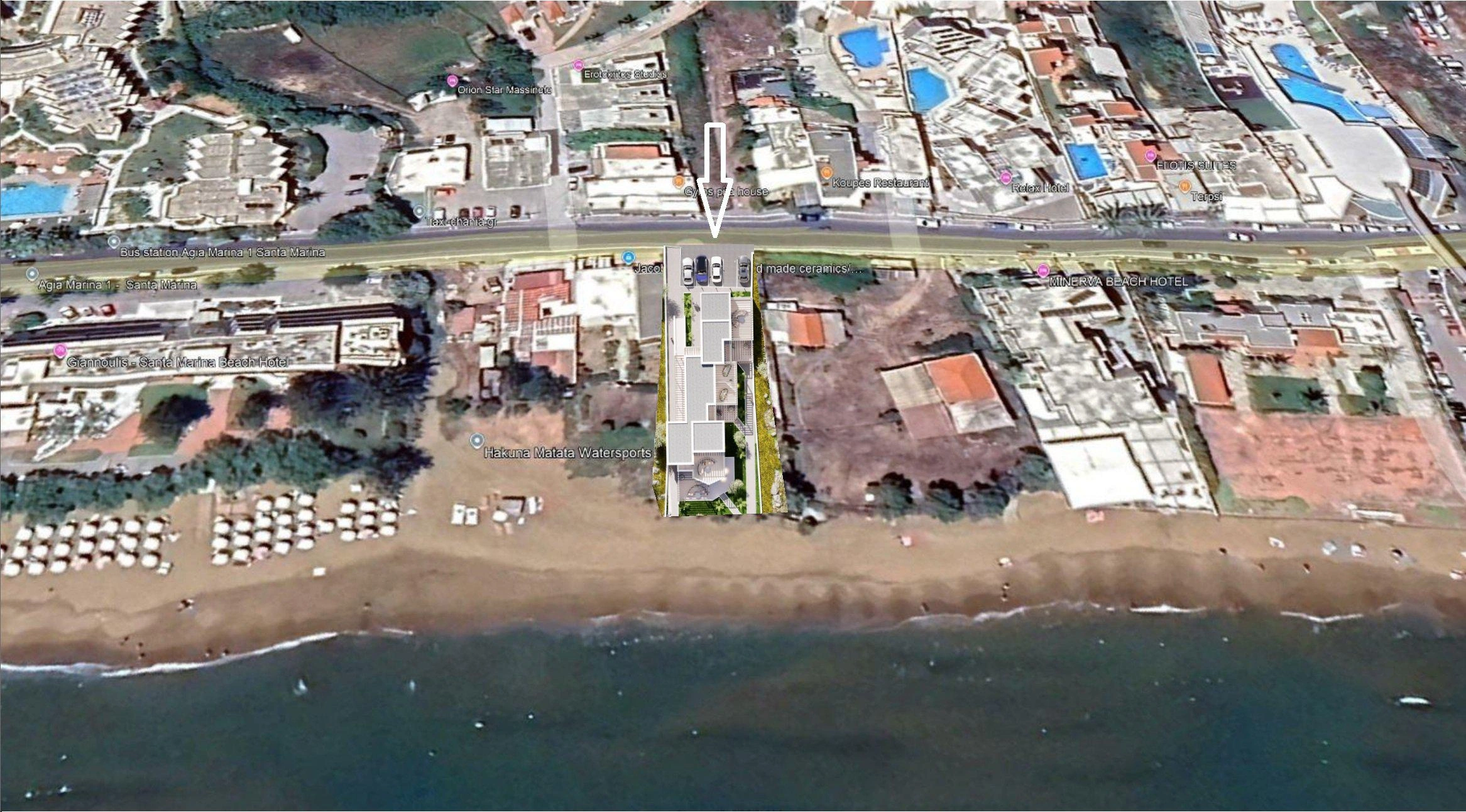 Apartments in a modern residential complex in Crete, Greece