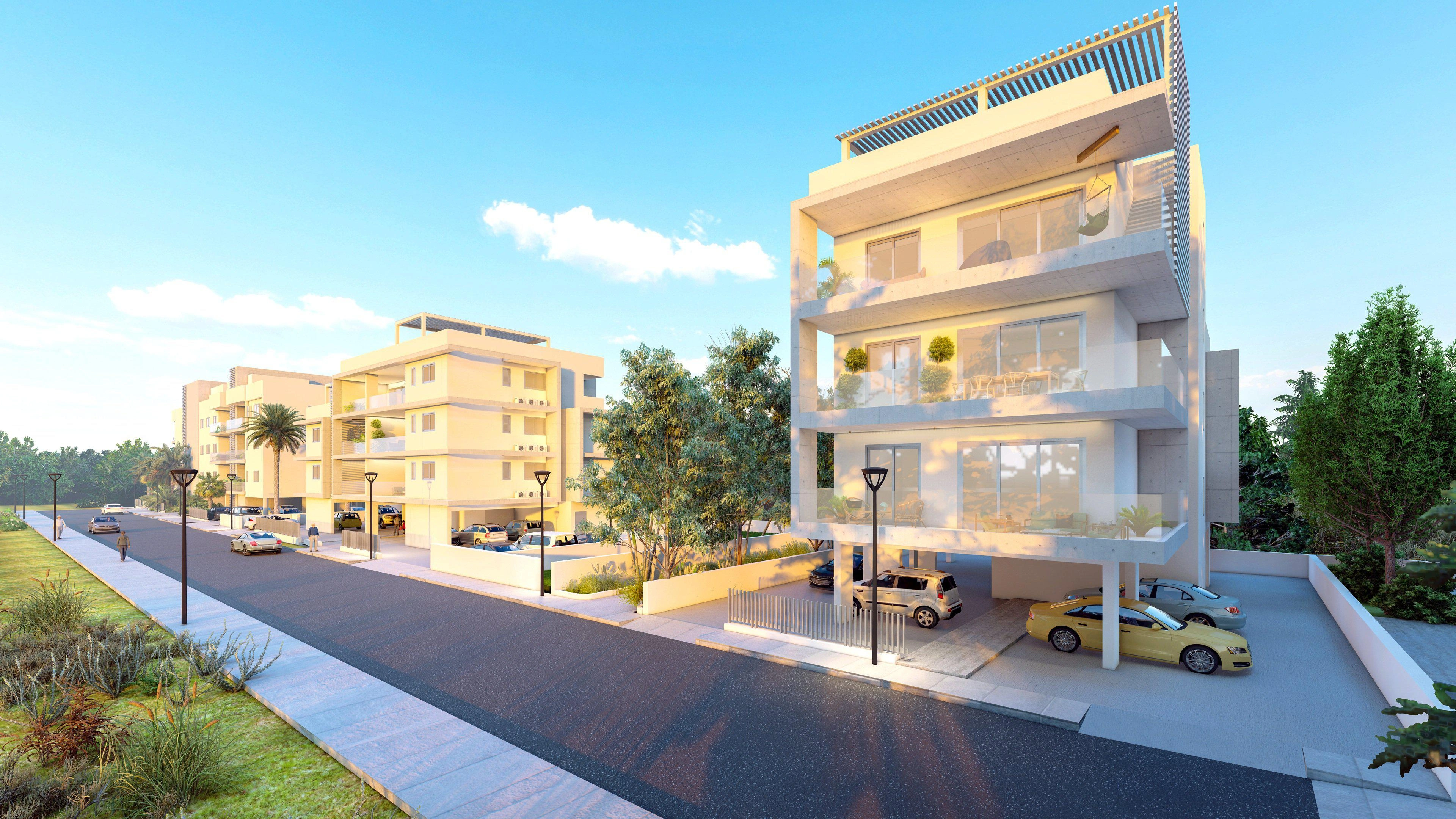 Apartments in a modern residential complex in Larnaca, Cyprus