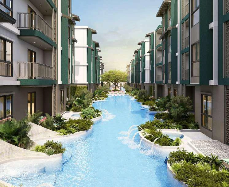 Apartments in a modern residential complex in Phuket, Thailand