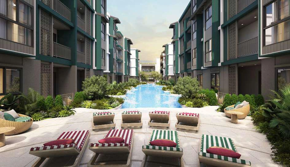 Apartments in a modern residential complex in Phuket, Thailand