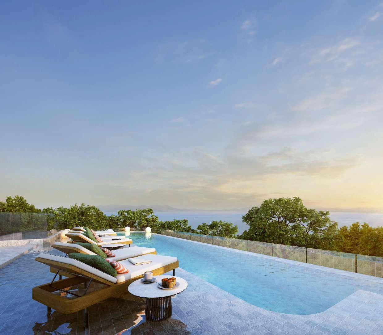 Apartments in a modern residential complex in Phuket, Thailand