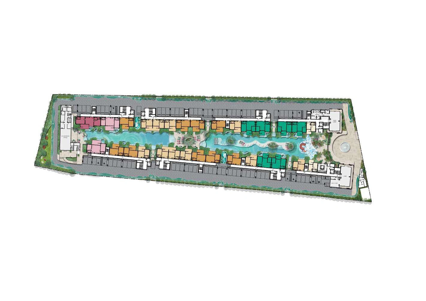 Apartments in a modern residential complex in Phuket, Thailand