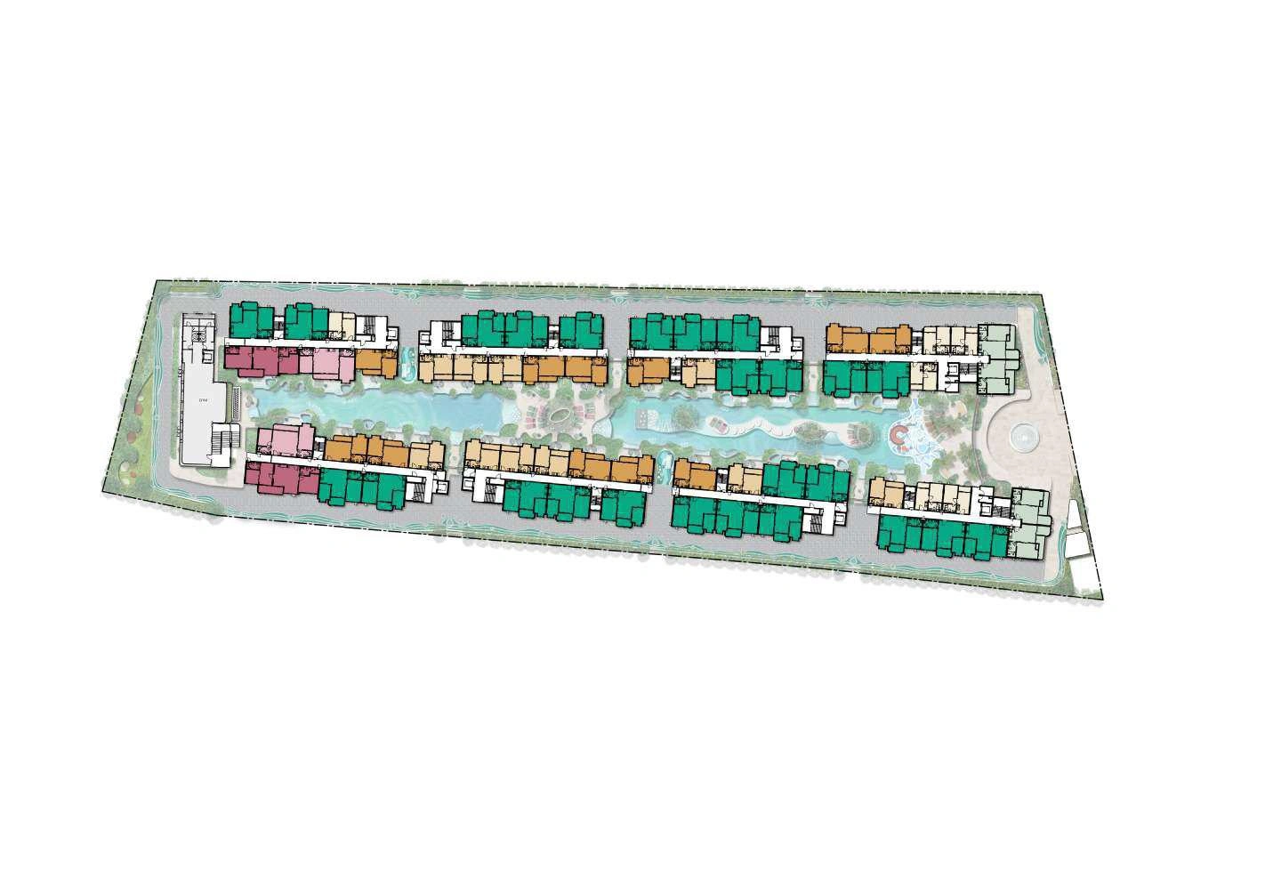 Apartments in a modern residential complex in Phuket, Thailand