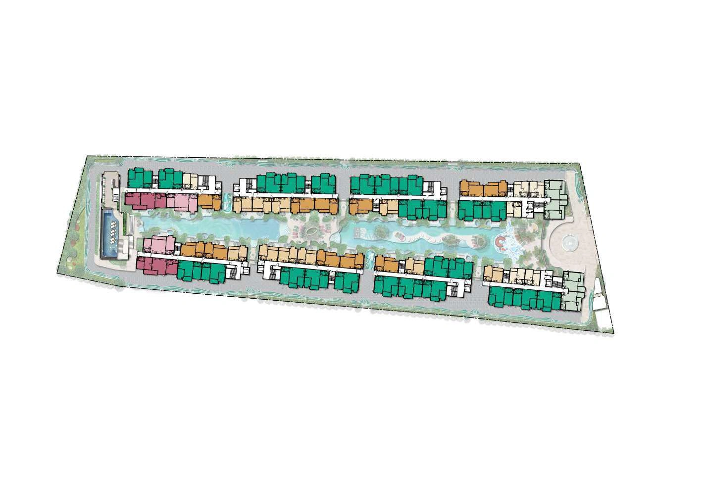 Apartments in a modern residential complex in Phuket, Thailand