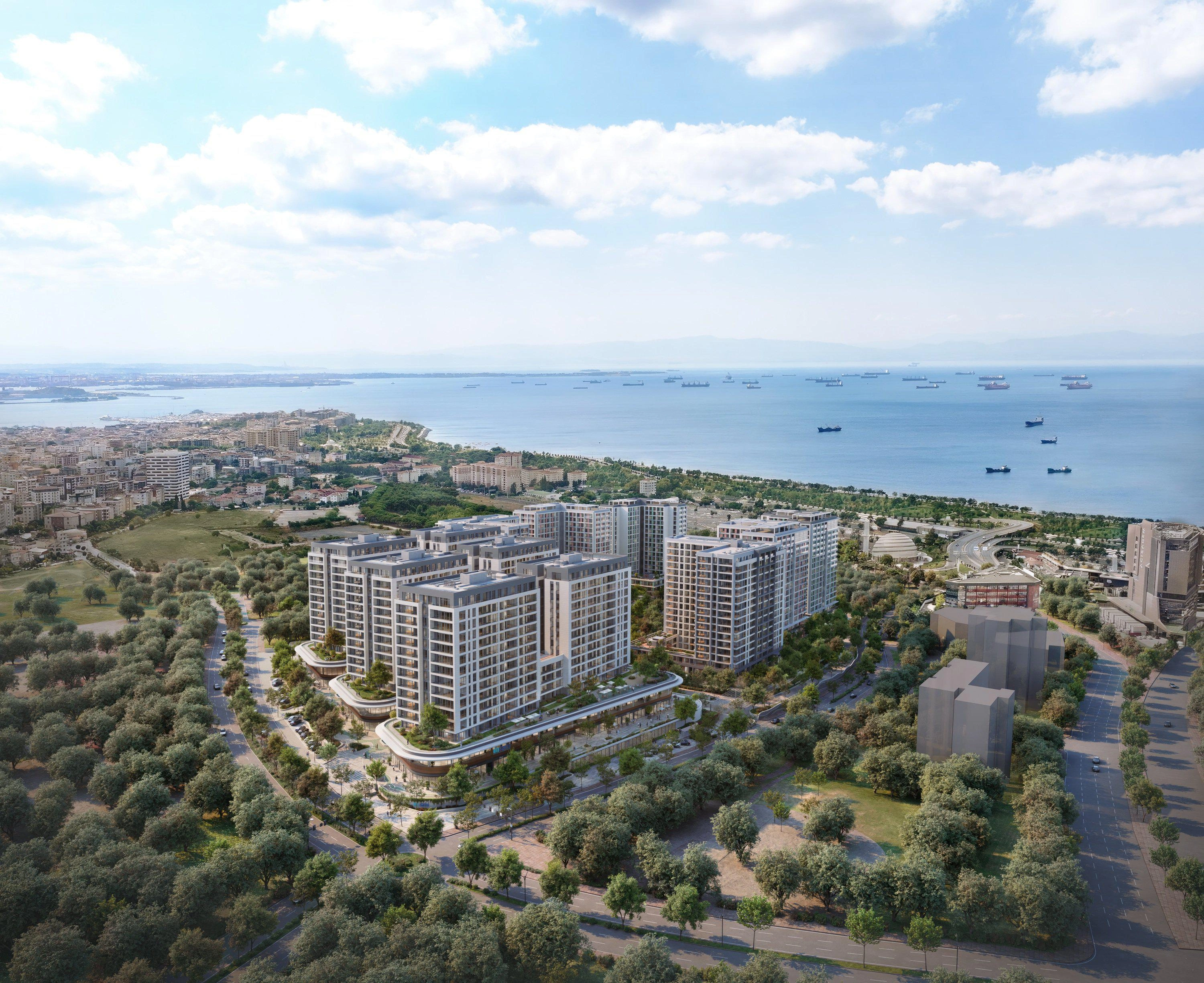 土耳其伊斯坦布尔卡尔塔尔区现代住宅综合体内的公寓