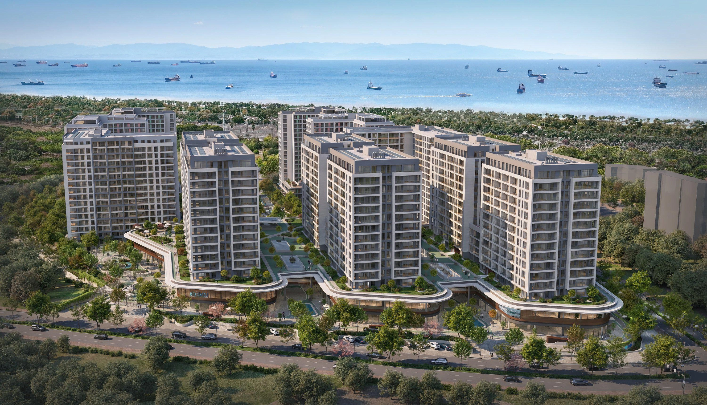 土耳其伊斯坦布尔卡尔塔尔区现代住宅综合体内的公寓