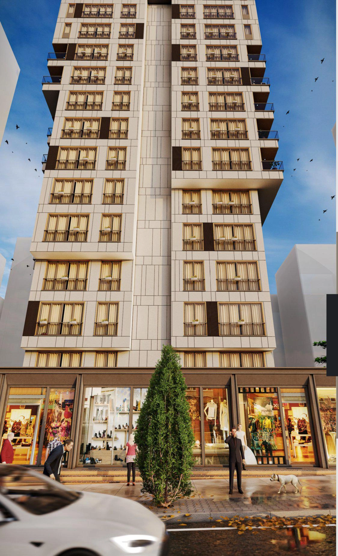 土耳其伊斯坦布尔苏阿迪耶新建住宅小区内的公寓