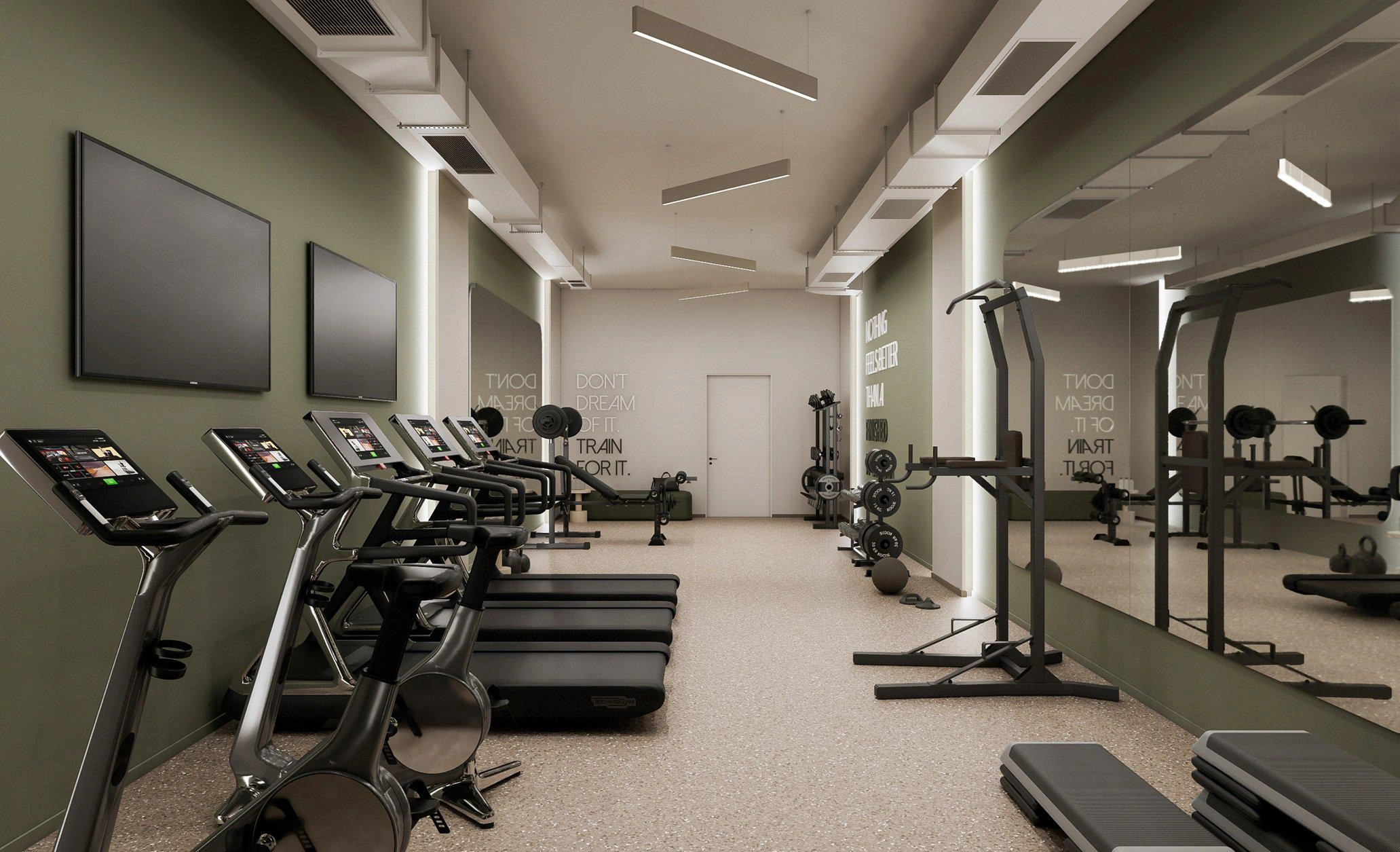 अट्टिका, ग्रीस में एक आधुनिक आवासीय परिसर के अपार्टमेंट