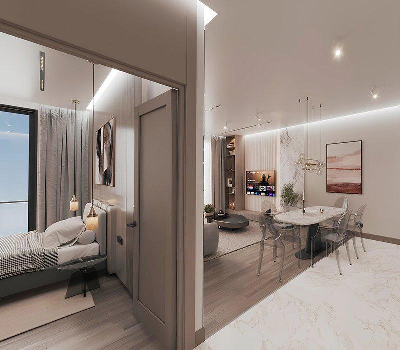 Apartments in a modern residential complex in Istanbul, Turkiye