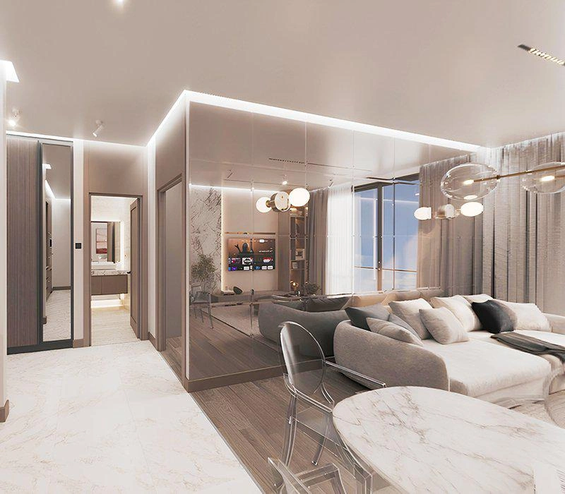 Apartments in a modern residential complex in Istanbul, Turkiye