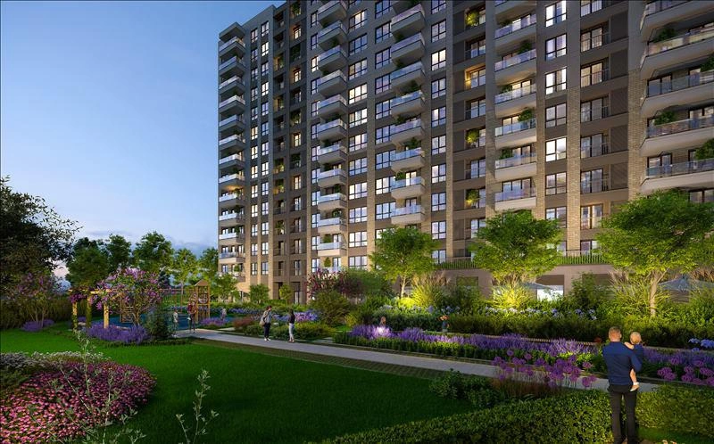 Apartments in a modern residential complex in Maltepe, Istanbul, Turkey