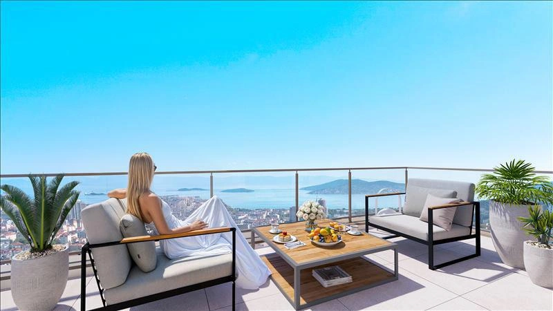 Apartments in a modern residential complex in Maltepe, Istanbul, Turkey