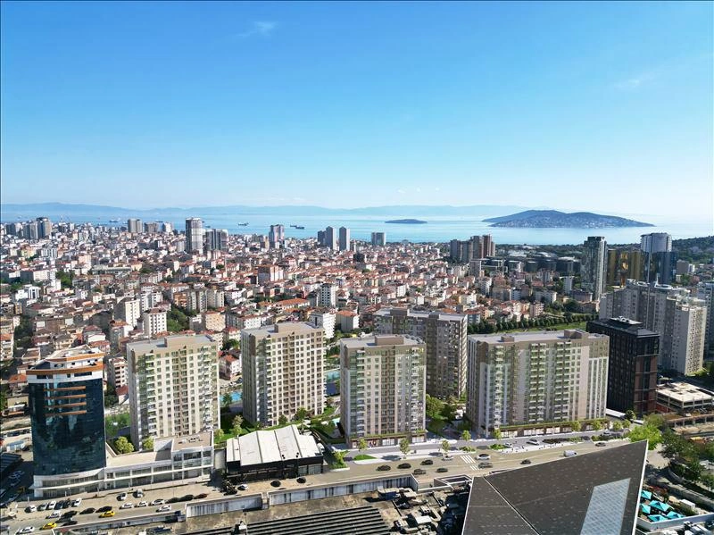 Apartments in a modern residential complex in Maltepe, Istanbul, Turkey