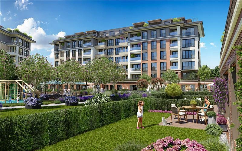 Apartments in a new residential complex in Istanbul, Turkey