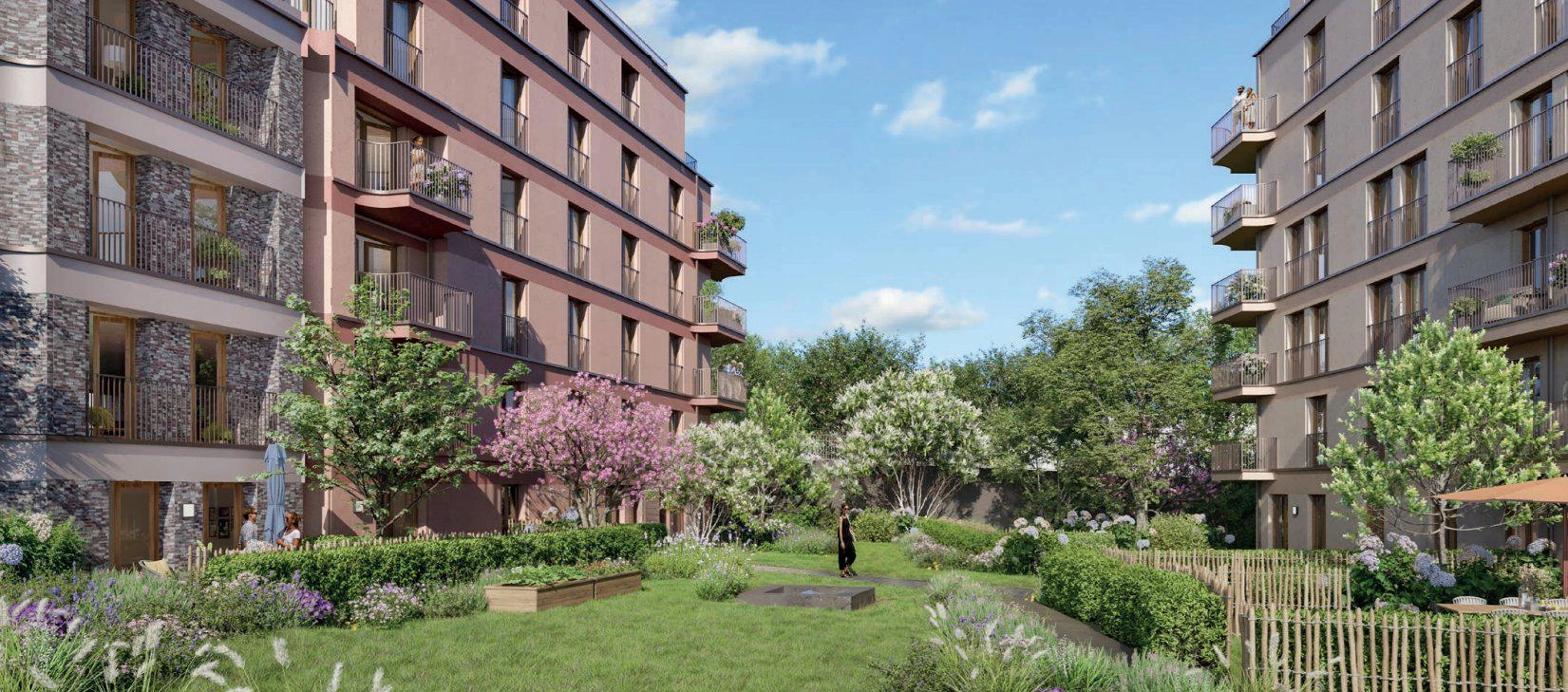 位于法国伊勒-德-法兰西现代住宅小区的公寓