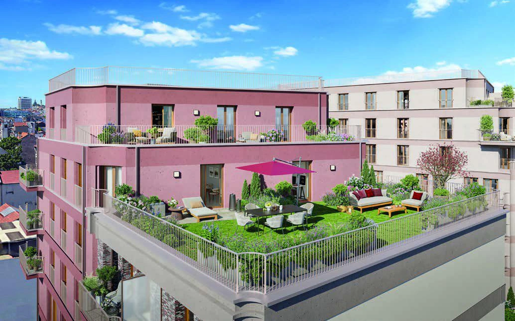 位于法国伊勒-德-法兰西现代住宅小区的公寓