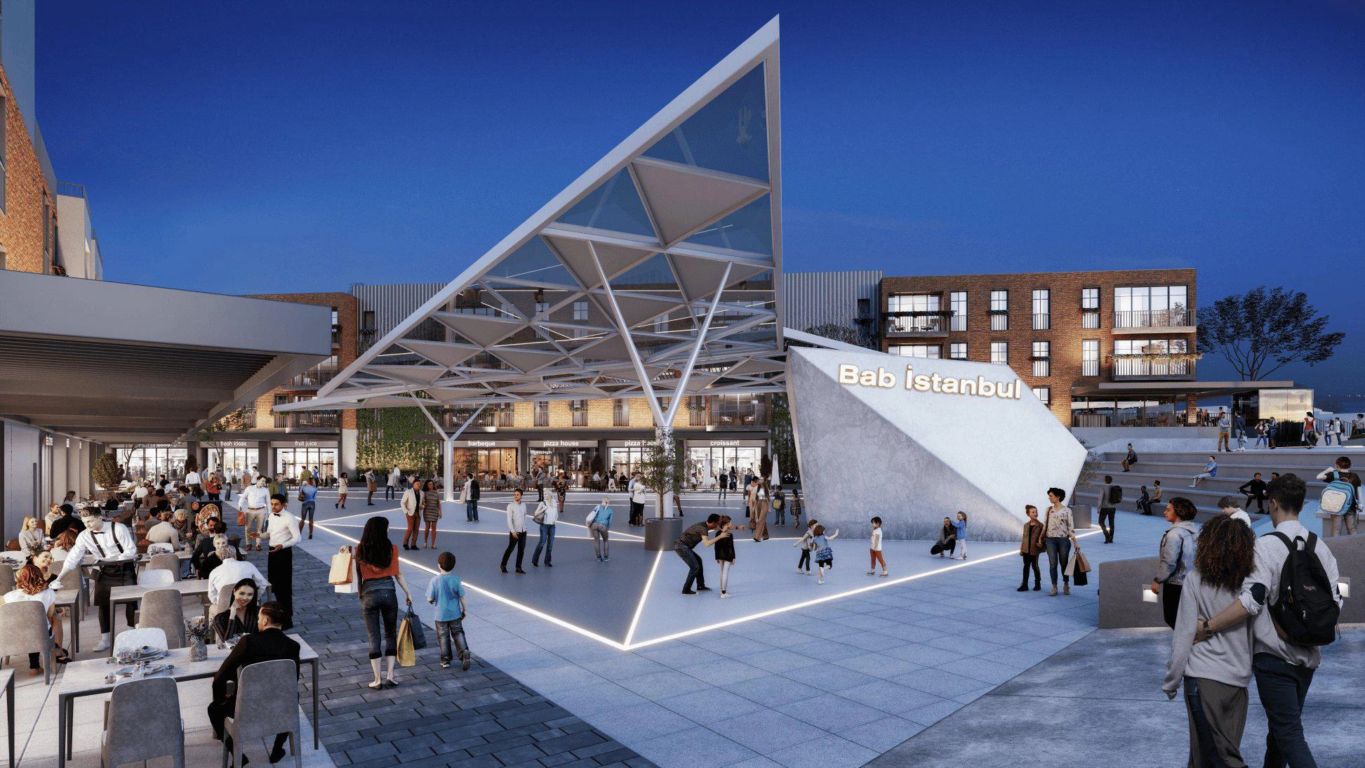 位于土耳其伊斯坦布尔Zeytinburnu现代住宅小区内的公寓