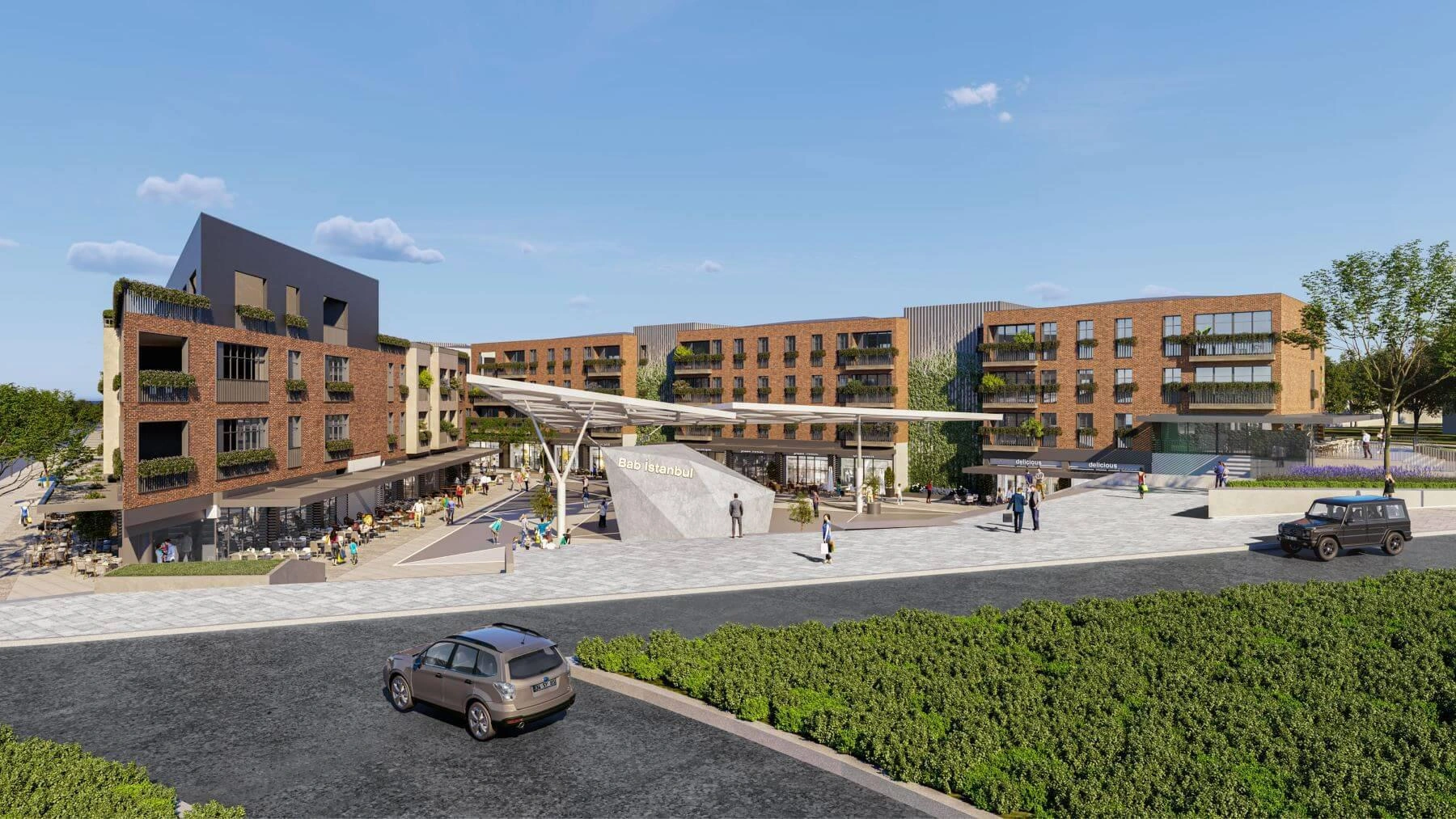 位于土耳其伊斯坦布尔Zeytinburnu现代住宅小区内的公寓