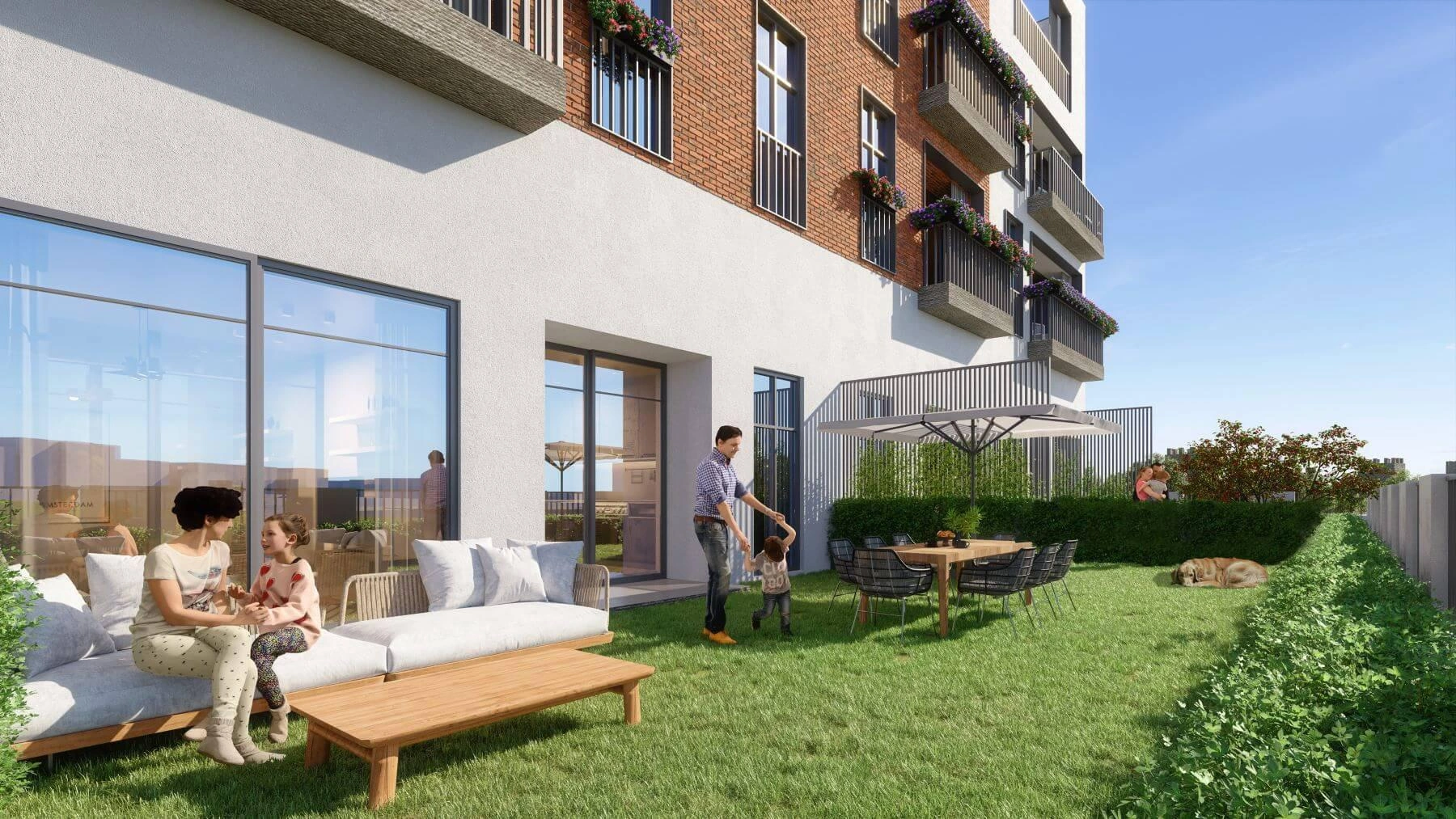 位于土耳其伊斯坦布尔Zeytinburnu现代住宅小区内的公寓