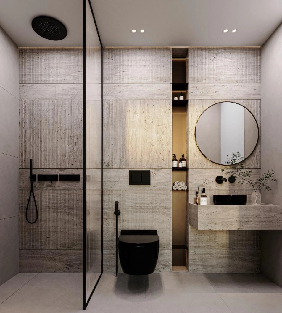 एटिका, ग्रीस में आधुनिक आवासीय कॉम्प्लेक्स के अपार्टमेंट