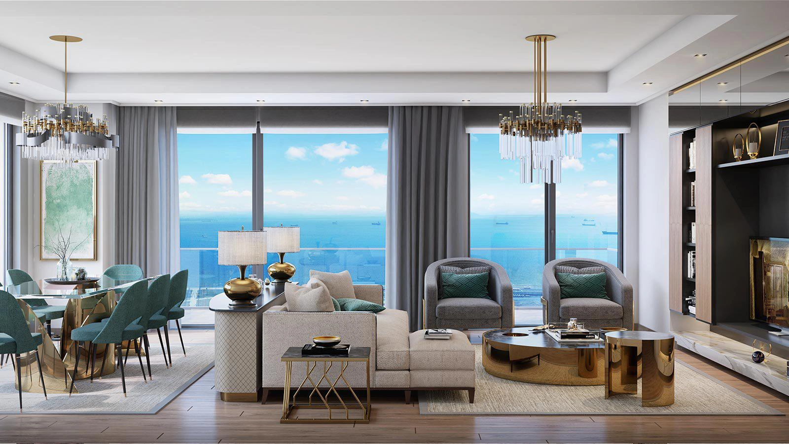 Apartments in a modern residential complex in Istanbul, Turkiye