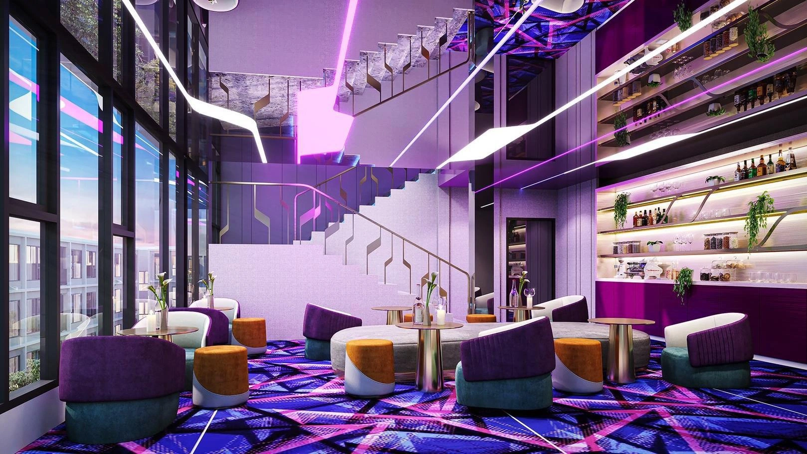 شقق في مجمع سكني في بانكوك، تايلاند