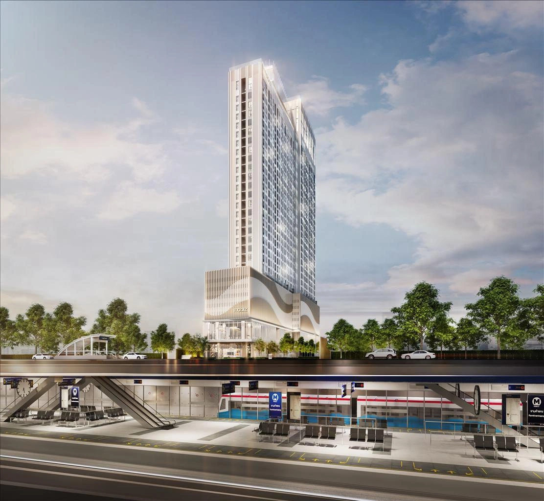 बैंगकॉक, थाईलैंड के एक आधुनिक आवासीय परिसर में अपार्टमेंट्स