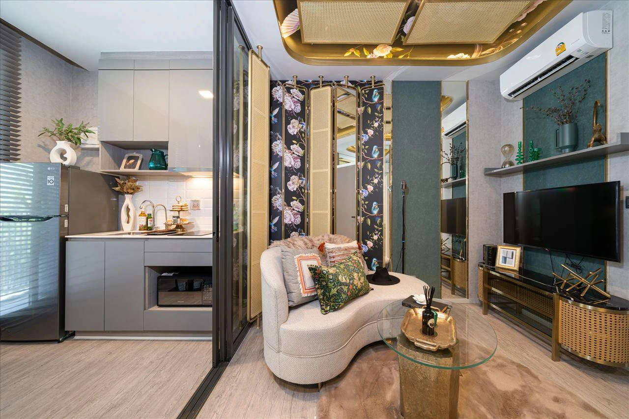 बैंगकॉक, थाईलैंड के एक आधुनिक आवासीय परिसर में अपार्टमेंट्स