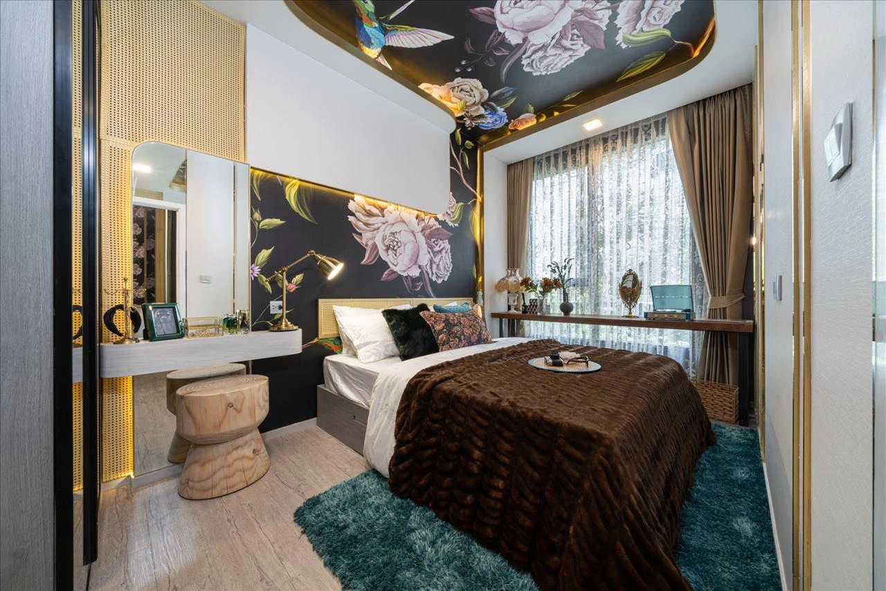 बैंगकॉक, थाईलैंड के एक आधुनिक आवासीय परिसर में अपार्टमेंट्स