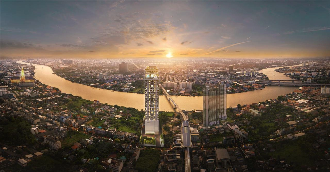 Apartments in a modern residential complex in Bangkok, Thailand