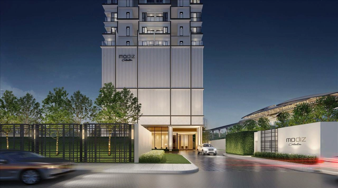 Apartments in a modern residential complex in Bangkok, Thailand