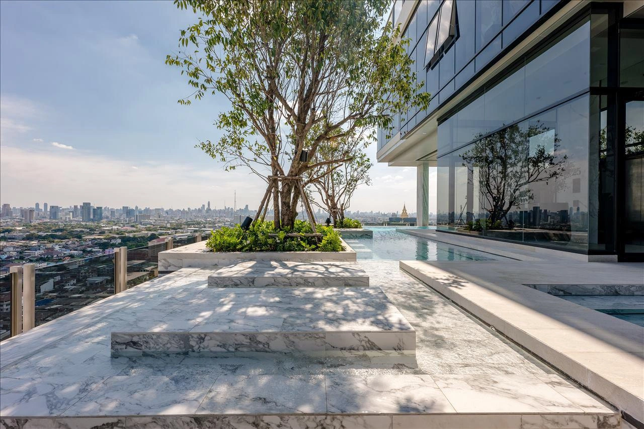Apartments in a modern residential complex in Bangkok, Thailand