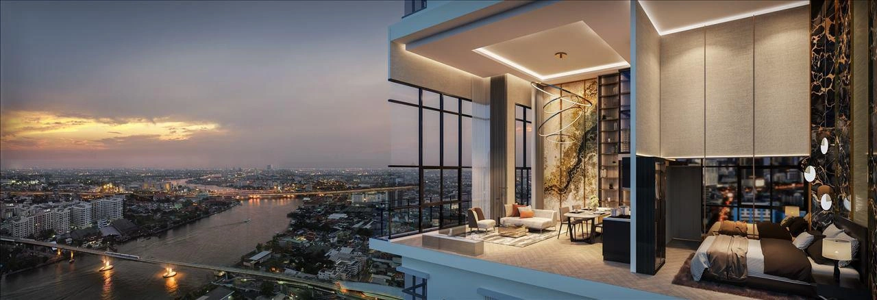 Apartments in a modern residential complex in Bangkok, Thailand