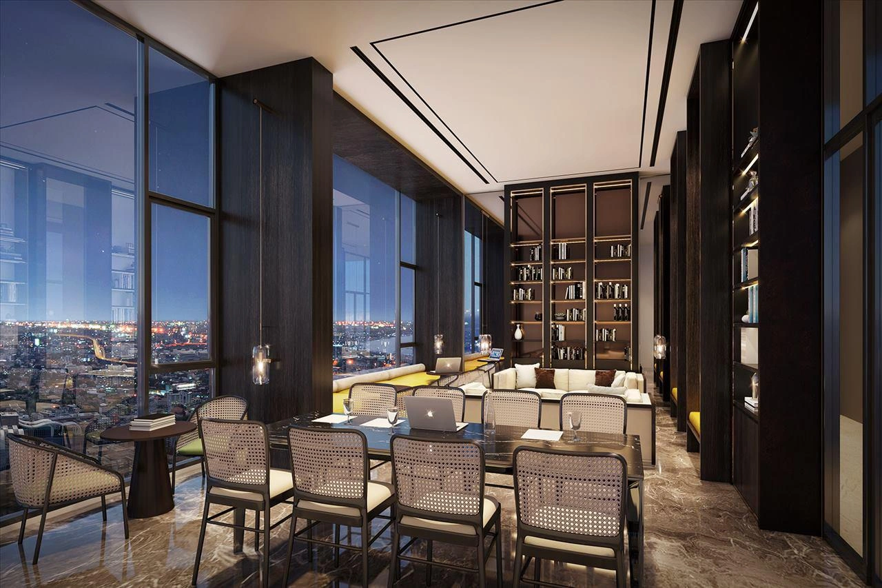 Apartments in a modern residential complex in Bangkok, Thailand