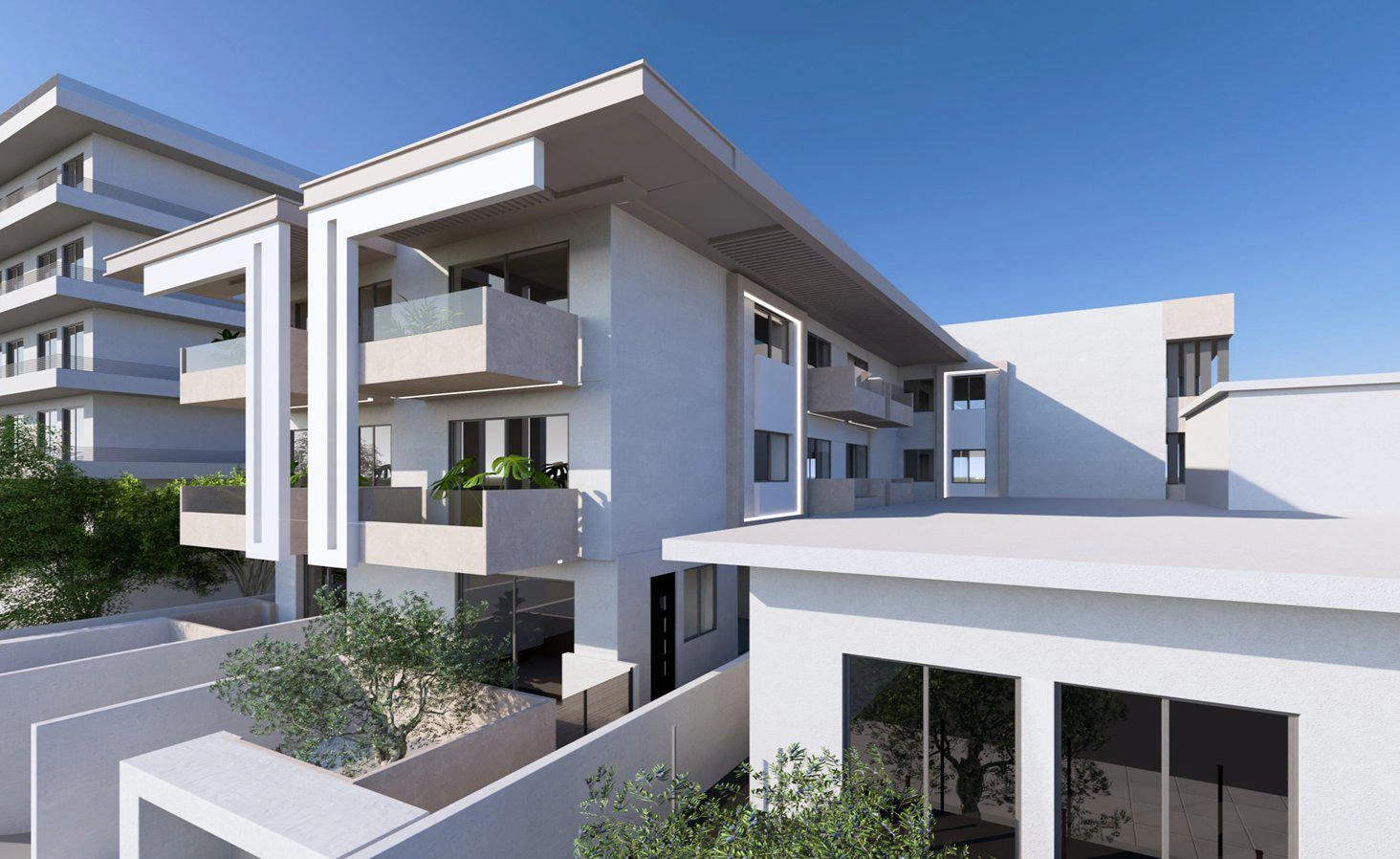 Apartments in a modern residential complex in Paleo Faliro, Attica, Greece