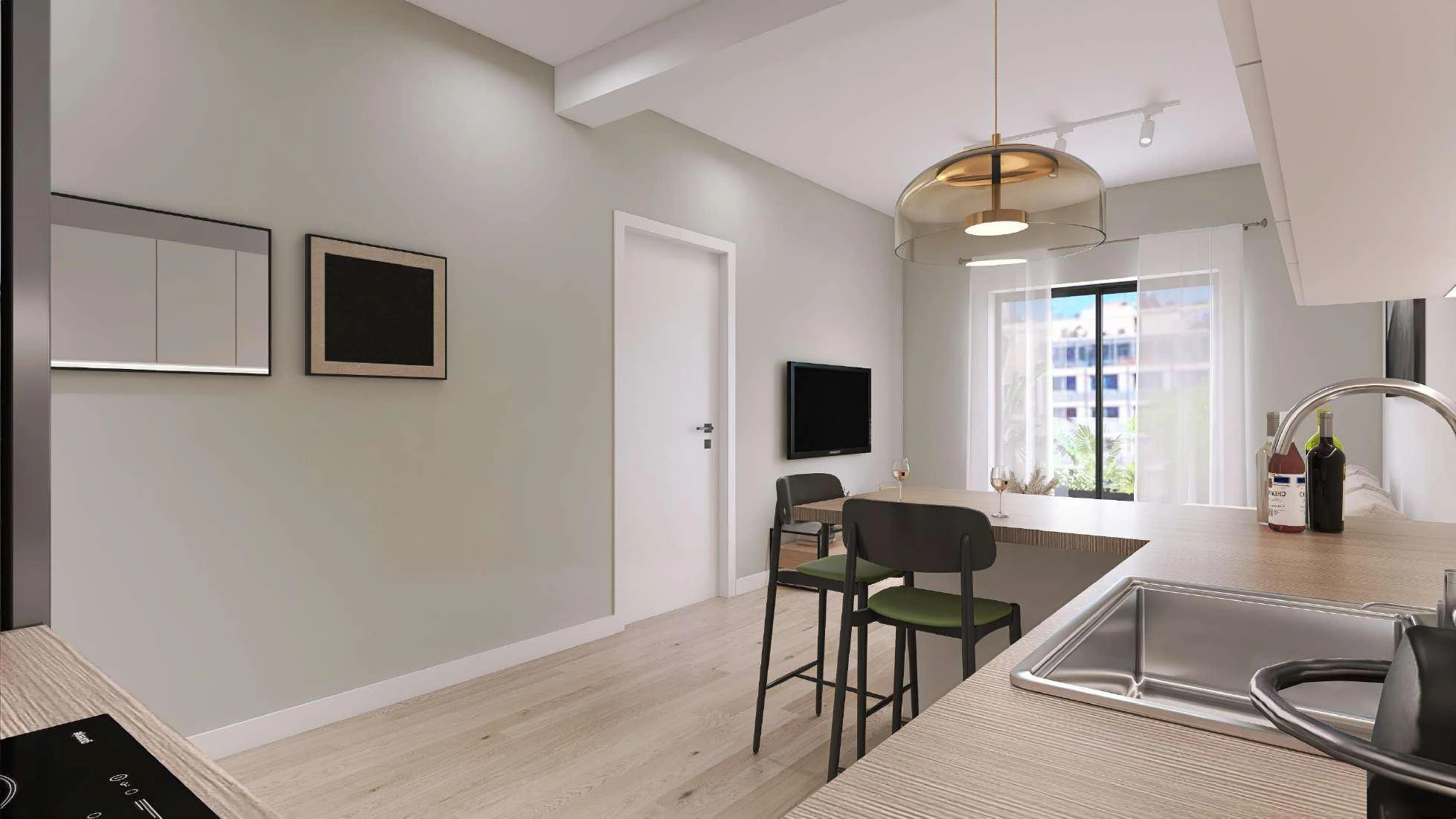 آپارتمانها در یک مجتمع مسکونی مدرن در آتیکا، یونان