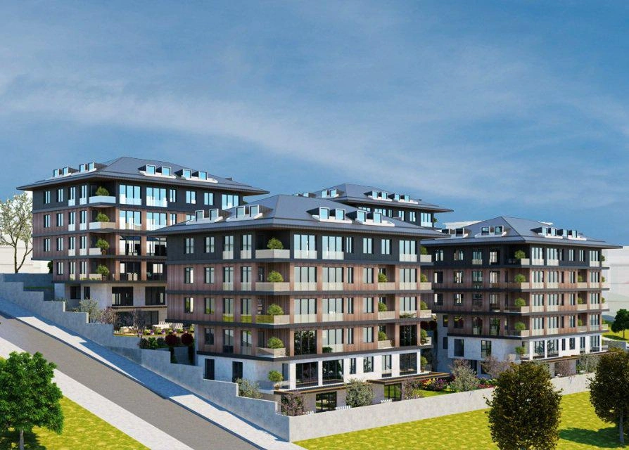 Appartamenti in un complesso residenziale vicino al Bosforo a Istanbul, Turchia