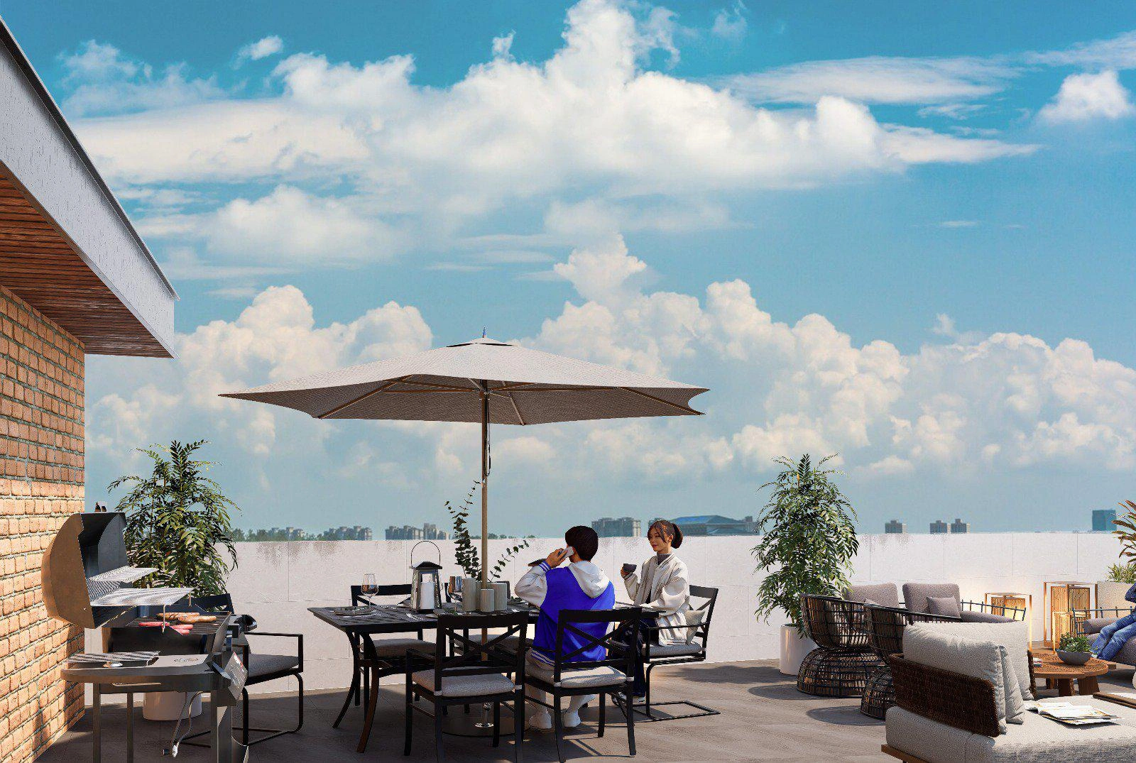 Apartments in a modern residential complex in Istanbul, Turkiye