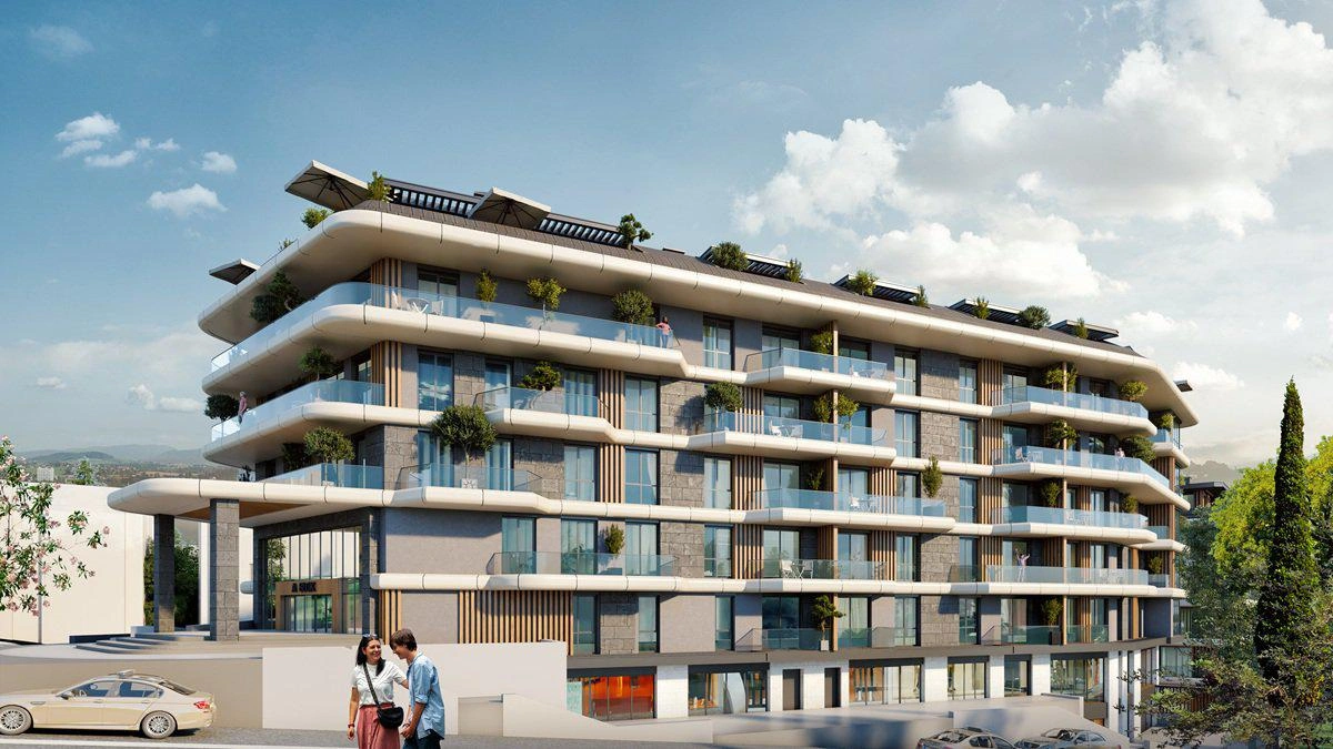 Apartments in a modern residential complex in Istanbul, Turkiye