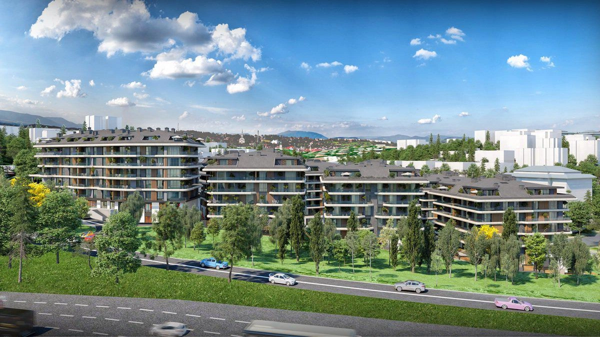 Apartments in a modern residential complex in Istanbul, Turkiye