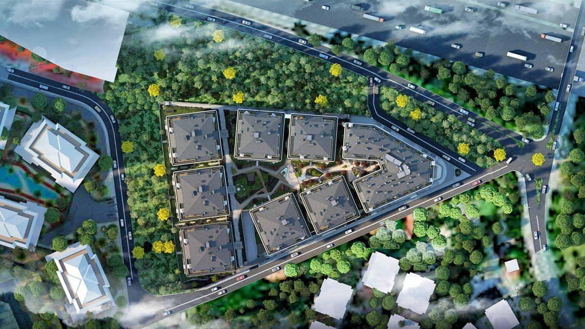 Apartments in a modern residential complex in Istanbul, Turkiye