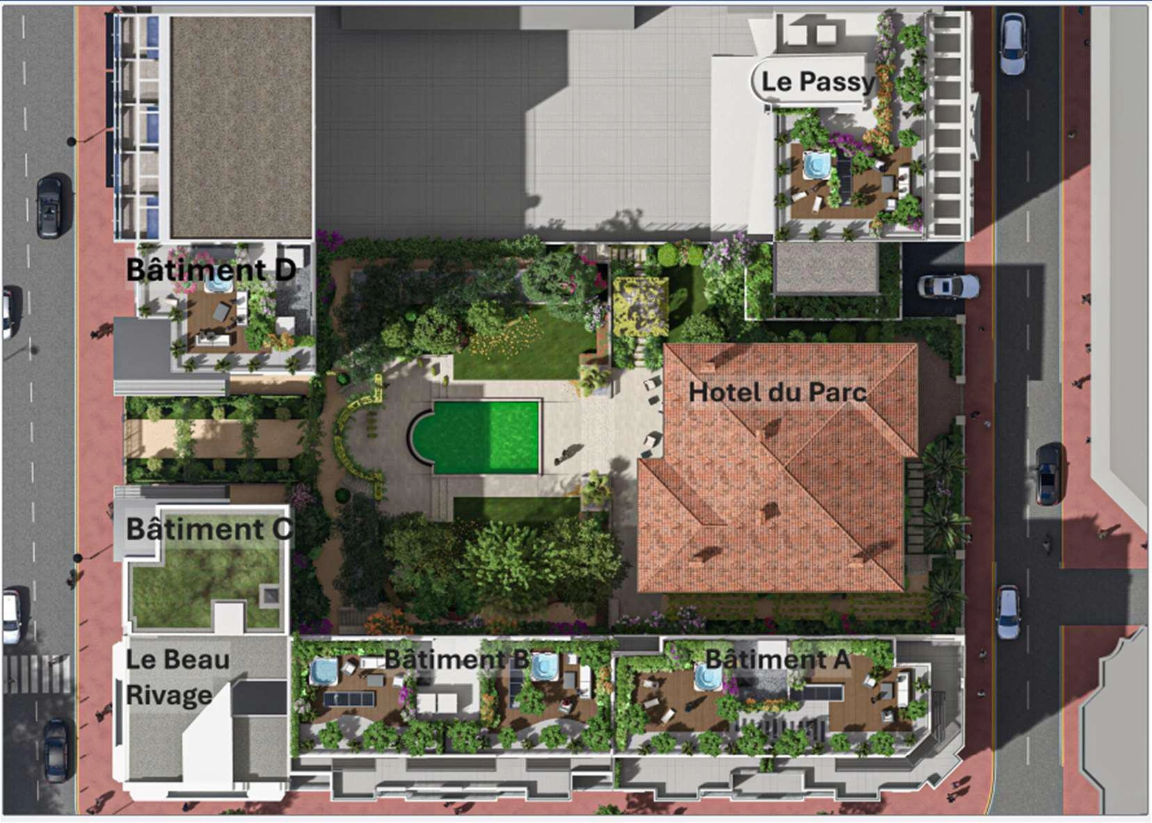 Apartments in a renovated beachfront complex in Juan-les-Pins, France