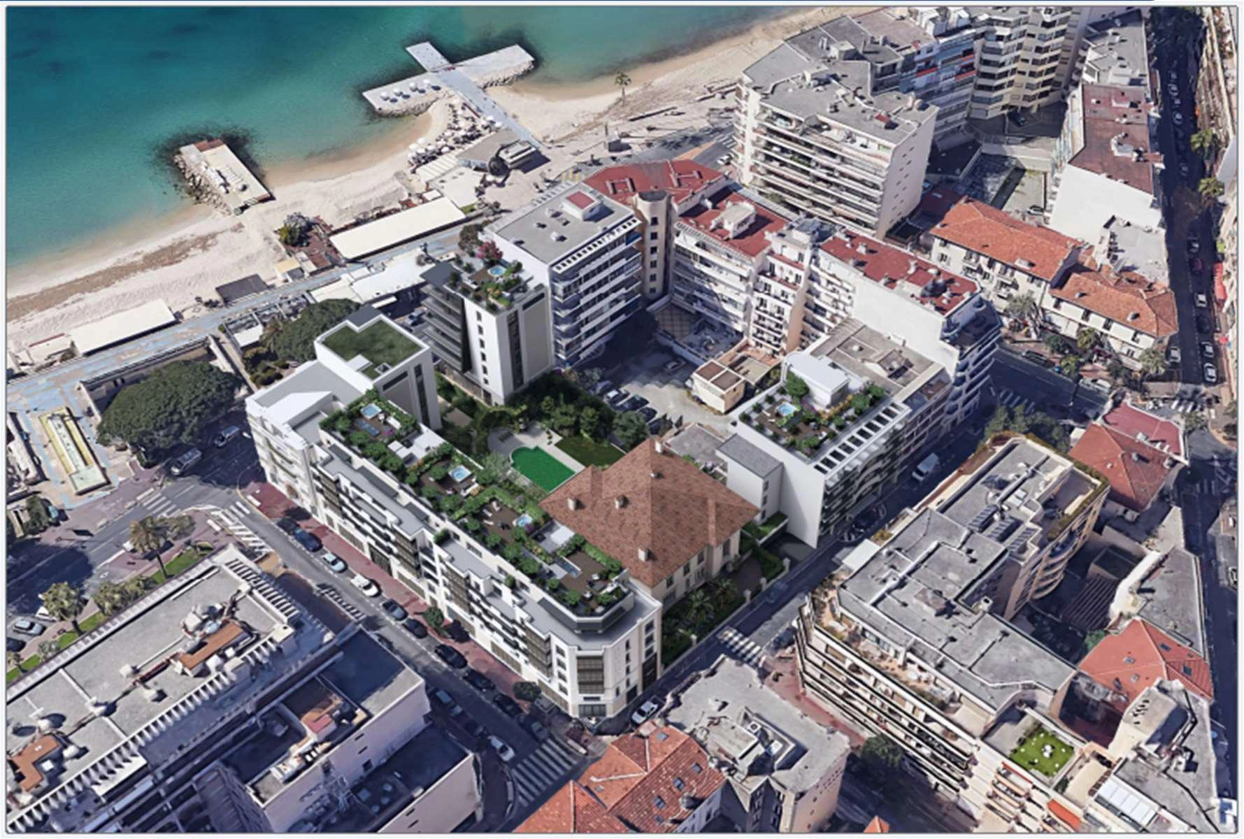 Apartments in a renovated beachfront complex in Juan-les-Pins, France