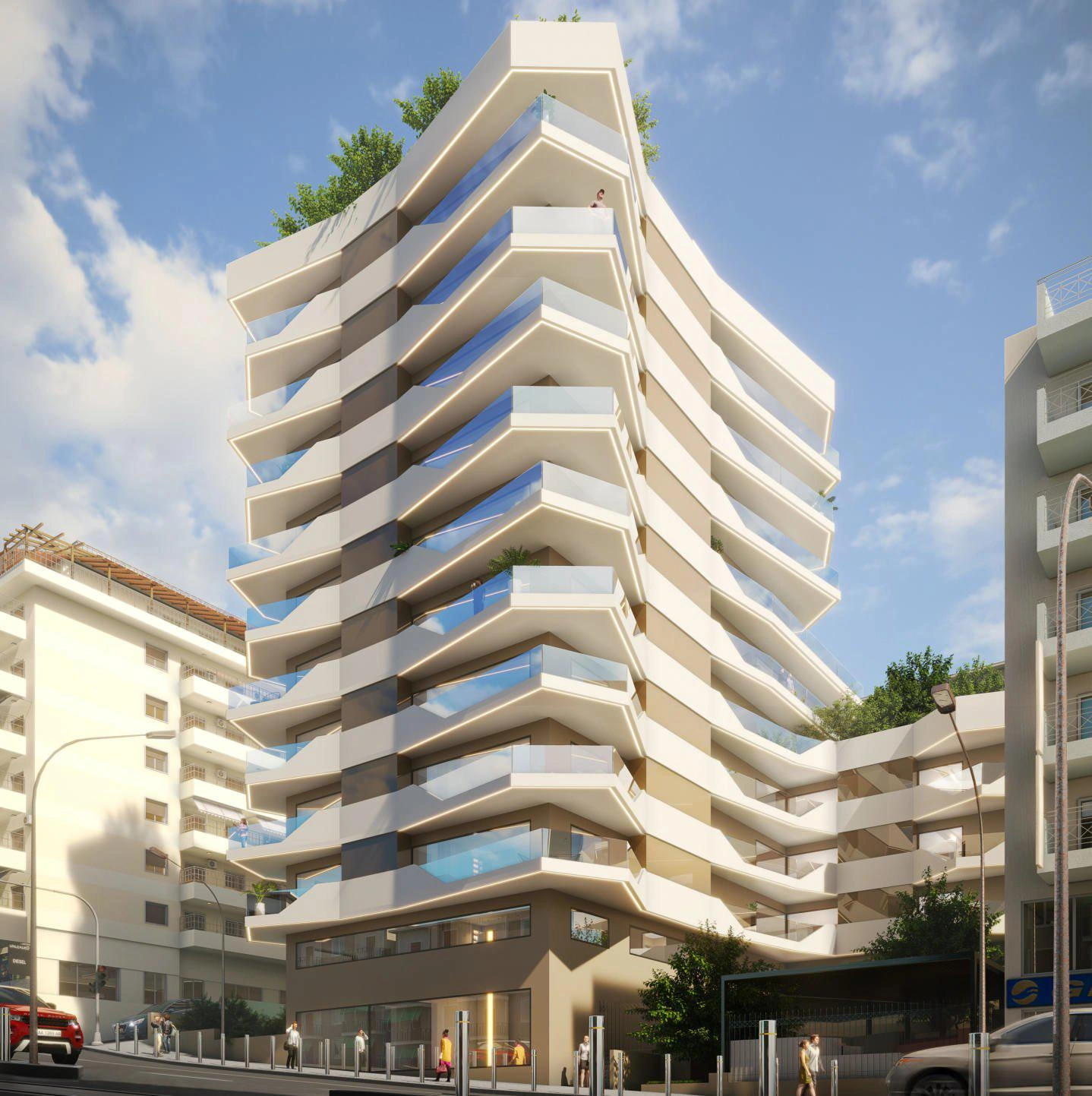 Apartments in a modern residential complex in Attica, Greece